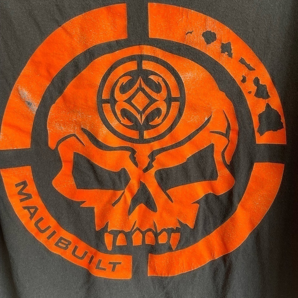 Vintage Maui  Built Skull Hawaiian Islands T-Shirt Large